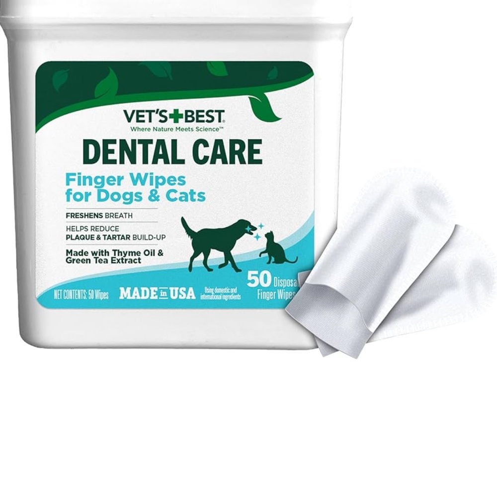 Dental Care Finger Wipes for Dogs & Cats - White